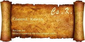 Cserni Kevin névjegykártya